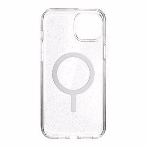 Speck Presidio Perfect-Clear with Glitter + MagSafe vāciņš ierīcei iPhone 15 Plus / 14 Plus, ar Microban pretmikrobu aizsardzību, “Clear / Gold Glitter” krāsu kombinācija