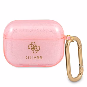 Guess GUAPUCG4GP AirPods Pro cover pink/pink Glitter Collection