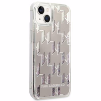 Karl Lagerfeld KLHCP14MLMNMS iPhone 14 Plus 6.7 "cietais apvalks sudraba / sudraba Šķidrais Spīdumu Monogramma