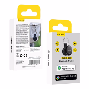 Melns Blavec BTG-02 Bluetooth priekšmetu izsekotājs ar atslēgu gredzenu Apple un Android ierīcēm (BTBTG02-B)
