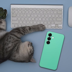 Maciņš Samsung A27 5G, silikona 2mm (kameras aizsardzība), piparmētru krāsā