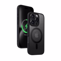 Crong Hybrid Frost MAG Cover - maciņš with MagSafe iPhone 16 Pro (melns)