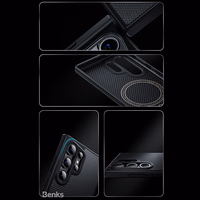 Benks Montage Magnētiskais Armor Pro Kevlar Viedtālruņa apvalks Metāla Rāmis 600D+1500D (MA41) Samsung Galaxy S24 Plus melns