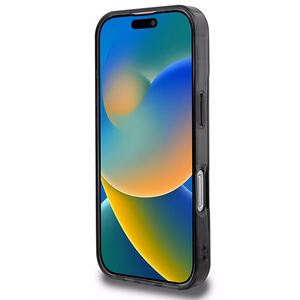 BMW Motosport IML nejaušas svītras iPhone 16 Pro apvalks - melns
