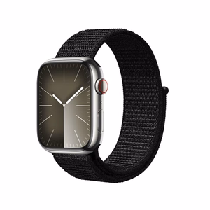 Crong Nylon Reflex Sport siksniņa Apple Watch 38 / 40 / 41 / 42 mm, melna