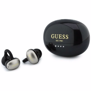 Bezvadu austiņas OWS Guess Metalic Finish Electropated Parts Classic Logo, melnas