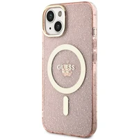 Guess GUHMP14MHCMCGP iPhone 14 Plus 6.7" rozā/rozā cietais apvalks Spīdums Zelts Magnētiskais
