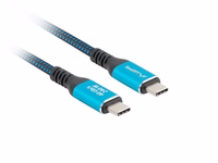 Lanberg CA-CMCM-44CU-0005-BK USB cable USB4 Gen 2x2 0.5 m USB C melns, zils
