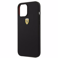 Ferrari FESSIHCP12LBK iPhone 12 Pro Max 6.7" melns/melns cietais apvalks On Track Silicone