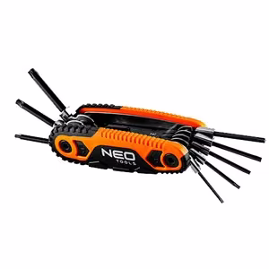 TORX atslēgu komplekts ar rokturi: T9, T10, T15, T20, T25, T27, T30, T40
