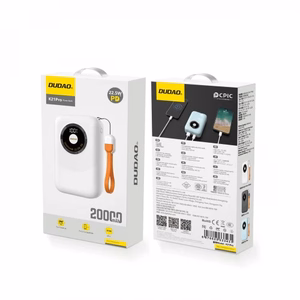 Portatīvais lādētājs Dudao K21Pro Mini balts 20000mAh 22.5W (PD / QC3.0)