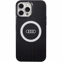 Audi IML Big Logo Magnētiskais apvalks iPhone 13 Pro Max - melns