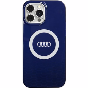 Audi IML Big Logo Magnētiskais apvalks iPhone 13 Pro Max - zils