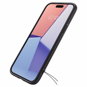 Spigen Liquid Air viedtālruņa apvalks iPhone 15 Plus - matēts melns