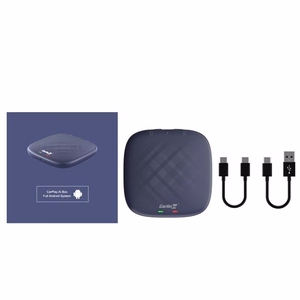 CARLINKIT bezvadu AI Box adapteris ar Android 13 – 8GB+128GB priekš oriģinālajiem automašīnas radiopaneliem ar CarPlay, zils