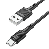 Kabelis USB A uz USB C Hoco 3A 1 m X83 melns