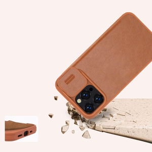 Чехол Nillkin Qin Pro Leather Apple iPhone 14 Pro Max коричневый