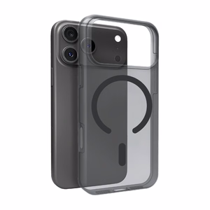 Puro Daylight Magnētiskais saderīgs silikona viedtālruņa apvalks iPhone 17 Pro Max - caurspīdīgs melns
