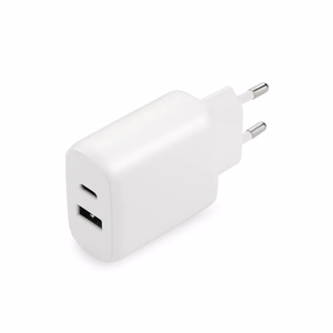 Lādētājs 1 x USB Quick Charge 3.0, 1 x USB-C PD PPS 25W balts