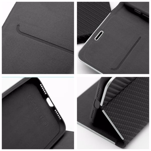 Flip case for Xiaomi Redmi NOTE 14 4G (GLOBAL - 164,84mm x 78,15mm x 8,16mm) Luna Book Carbon black
