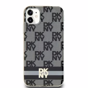 DKNY IML Checkered Mono Pattern & Printed Stripes MagSafe Чехол для iPhone 11 / Xr - чёрный