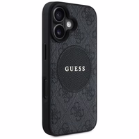 Guess 4G Circle Classic Logo Magnētiskais viedtālruņa apvalks iPhone 16 - melns