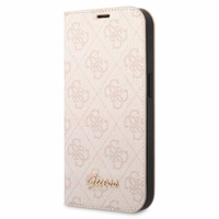 Guess GUBKP14SHG4SHP iPhone 14 6.1 "rozā / rozā grāmata 4G Vintage Gold Logo