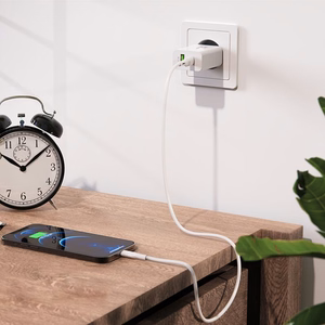SIENAS LĀDĒTĀJS T-PHOX SPEEDY USB-C 20W/USB 18W PD QC + KABELIS LIGHTNING 1M BALTS