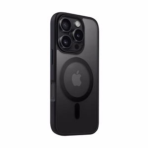 Crong Hybrid Frost MAG Cover MagSafe vāciņš ierīcei iPhone 16 Pro Max, melns