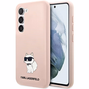 Karl Lagerfeld KLHCS23MSNCHBCP S23+ S916 cietais apvalks rozā/rozā Silikona Choupette