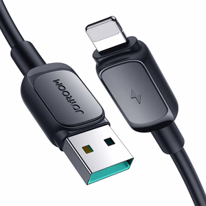 Joyroom Multi-Color Series A14 Lightning / USB-A 2.4A 2 m kabelis - melns