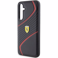 Ferrari Twist Metal Logo viedtālruņa apvalks Samsung Galaxy S23 FE - melns