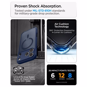Spigen Ultra Hybrid MagSafe maciņš iPhone 18 Pro Max / 17 Pro Max, tumši zils