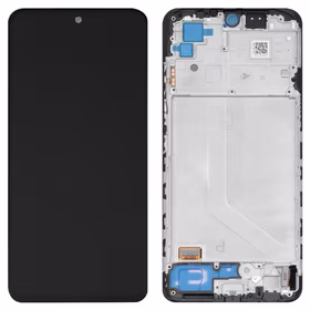 LCD screen Xiaomi Redmi Note 10/Redmi Note 10S/Poco M5s ar touch screen ar frame Melns OLED ORG