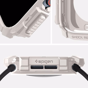 Maciņš SPIGEN RUGGED ARMOR APPLE WATCH 10 (46 MM) bēšs