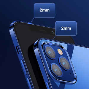 Joyroom New Beautiful Series īpaši plāns apvalks ar elektroapzeltītu rāmi iPhone 12 Pro Max melns (JR-BP796)
