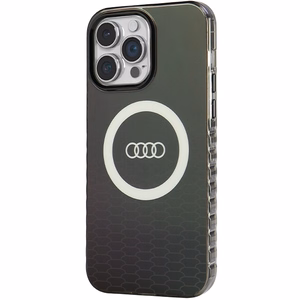 Audi IML Magnētiskais apvalks viedtālrunim iPhone 14 Pro Max ar lielu logotipu - melns