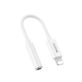Yesido adapteris YAU44 Audio - Lightning uz 3,5 mm ligzdu - balta