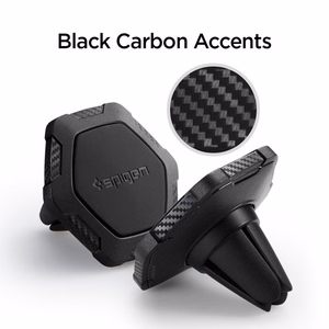 Spigen QS11 Magnētiskais auto gaisa ventilācijas telefona turētājs - melns