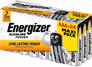 ENERGIZER BATERIJAS ALKALINE POWER AAA LR03 MAXI PACK 24 GAB. JAUNAS