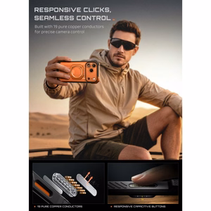 Supcase UB Grip Mag MagSafe vāciņš iPhone 18 Pro Max / 17 Pro Max – oranžs
