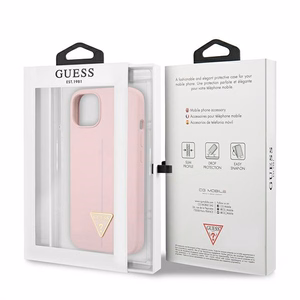 Guess GUHCP13SSLTGU iPhone 13 mini 5.4" violets cietais apvalks silikona trīsstūris
