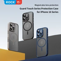 Rock Guard Touch Matte Series Magnētiskais viedtālruņa apvalks Iphone 16 pelēks