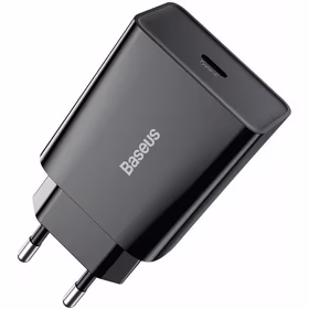 Baseus Speed Mini ātrās uzlādes lādētājs, USB-C, PD, 3A, 20W (melns)