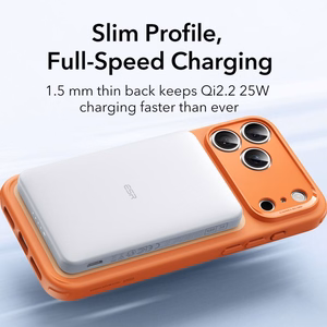 ESR Classic Hybrid MagSafe macins priekš iPhone 17 Pro - Caurspidigs oranzs
