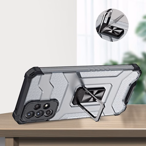 Kristāla gredzena viedtālruņa apvalks ar statīvu izturīgs aizsargvāks Samsung Galaxy A72 4G zaļš