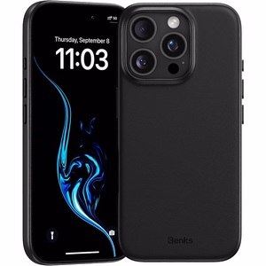 Benks magnētiskais Vita Pro silikona viedtālruņa apvalks Iphone 16 Pro Max, melns