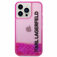 Karl Lagerfeld KLHCP14XLCKVF iPhone 14 Pro Max 6.7 "rozā / rozā cietais viedtālruņa apvalks ar šķidro spīdumu Elong