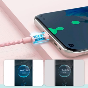USB kabelis Joyroom S-1030M13 rozā Lightning 100cm