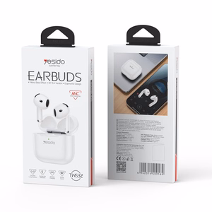 YESIDO HEADPHONES TWS32 (ANC) BT 5.4 300mAh balts